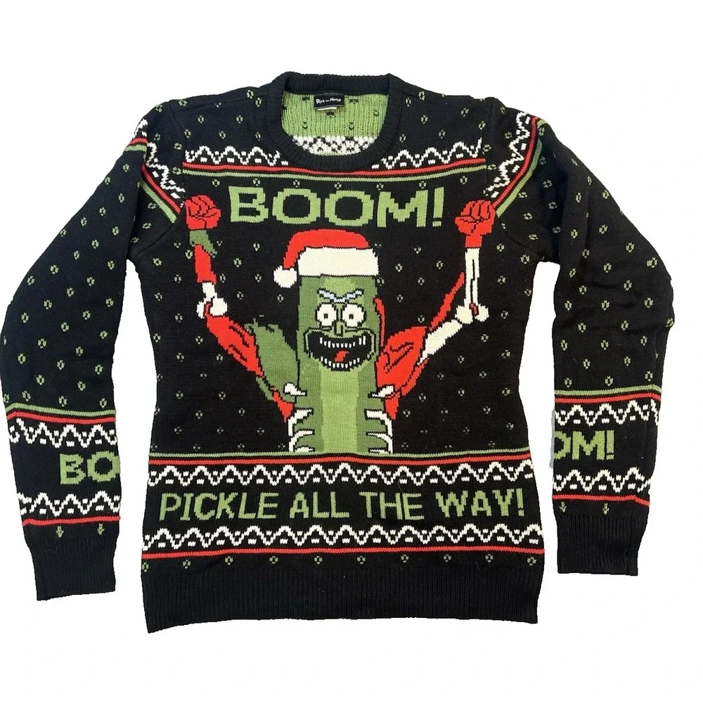 NEW Rick and Morty Ugly Christmas Sweater Mens Size Medium 